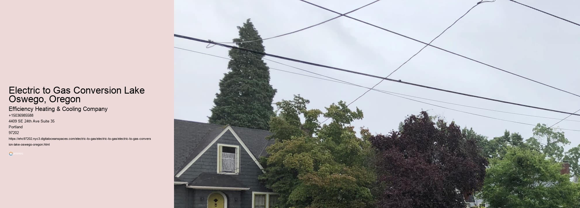 Electric to Gas Conversion Lake Oswego, Oregon